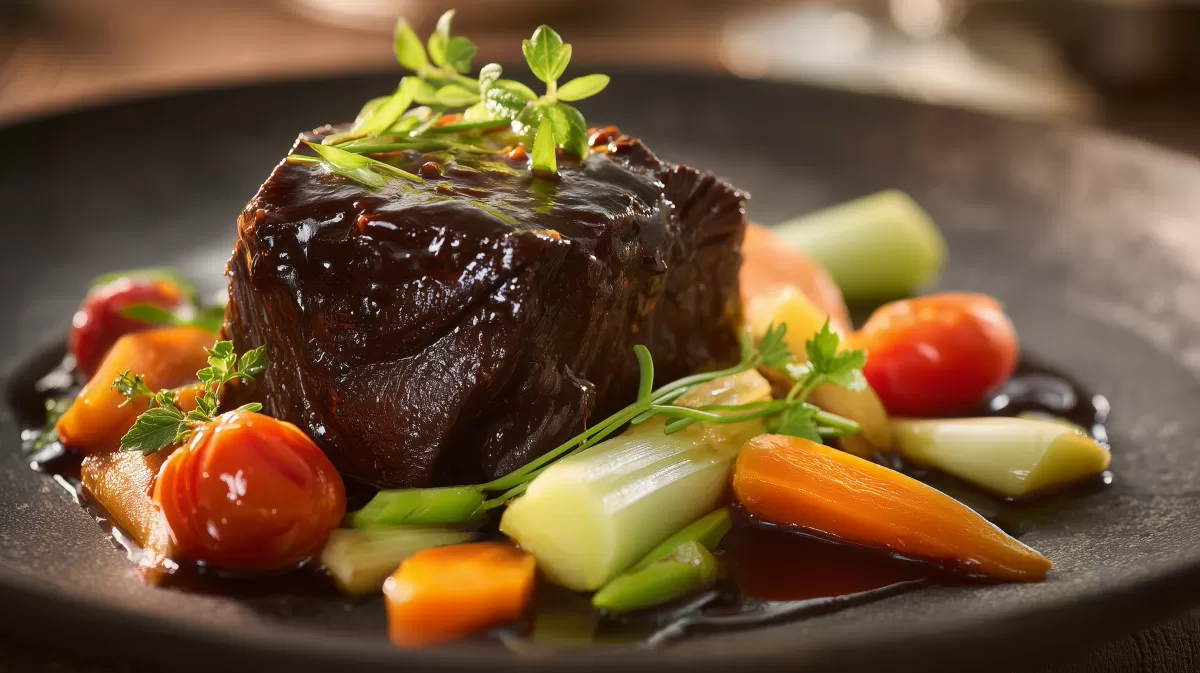 Mailänder Brasato mit geschmortem Gemüse