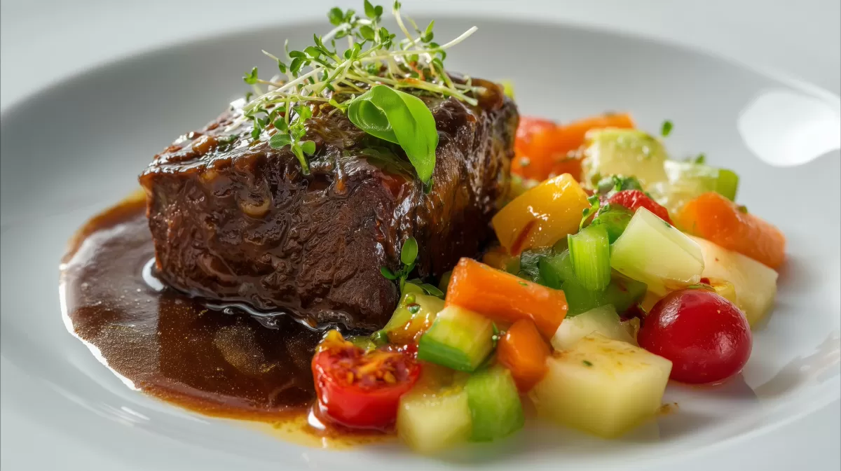 Mailnder Schmorbraten Brasato alla milanese mit Gemüse
