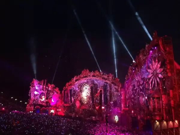 Main stage at electronic music festival Tomorrowland in Belgium