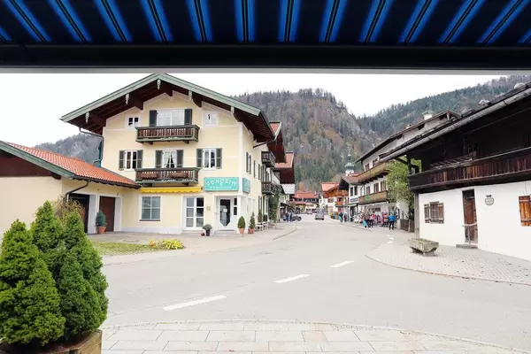 Main street in Reit im Winkl, German mountain village
