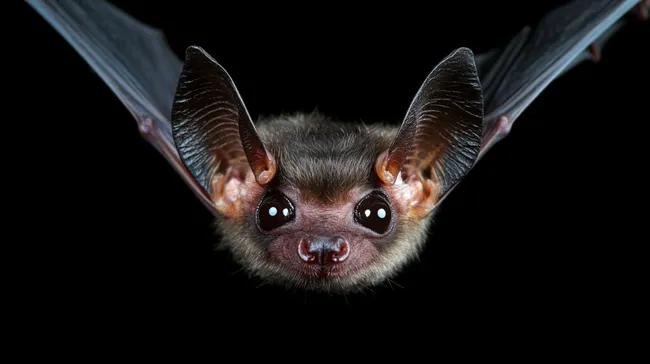Majestätische Fledermaus mit leuchtenden Augen