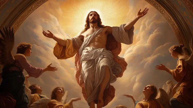 Majestätische Himmelfahrt Christi - Religiöses Gemälde
