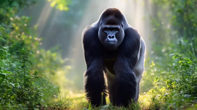 Majestätischer Gorilla im Dschungel