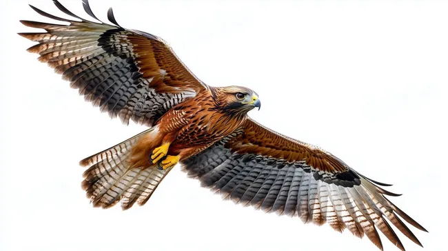 Majestätischer Greifvogel im Flug