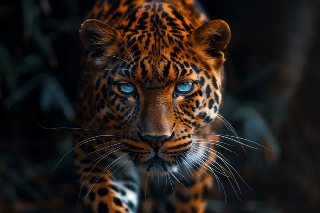 Majestätischer Leopard mit leuchtenden Augen