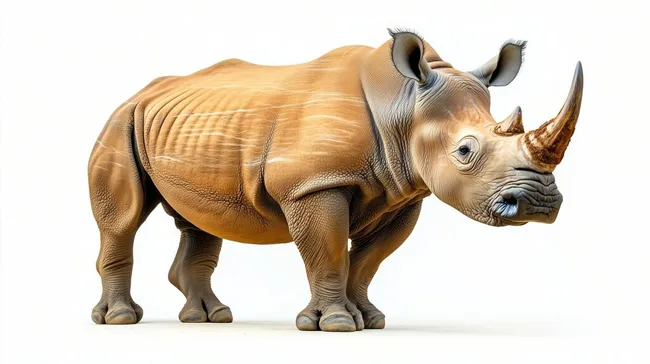 Majestätisches Nashorn, Nahaufnahme in Perfektion