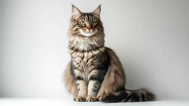 Majestätisches Portrait einer Maine Coon Katze