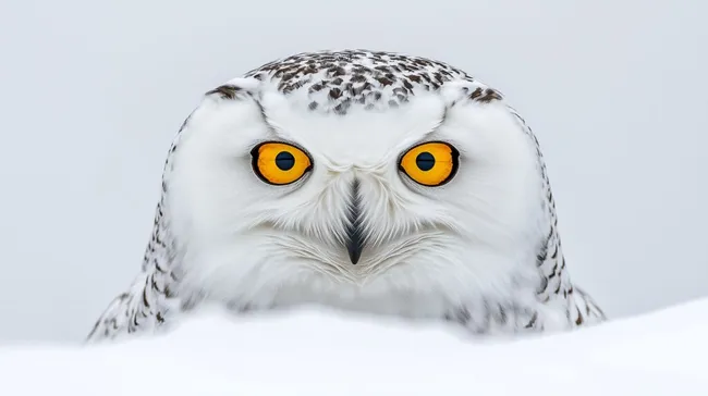 Majestetische Schneeeule im Nahaufnahme-Porträt