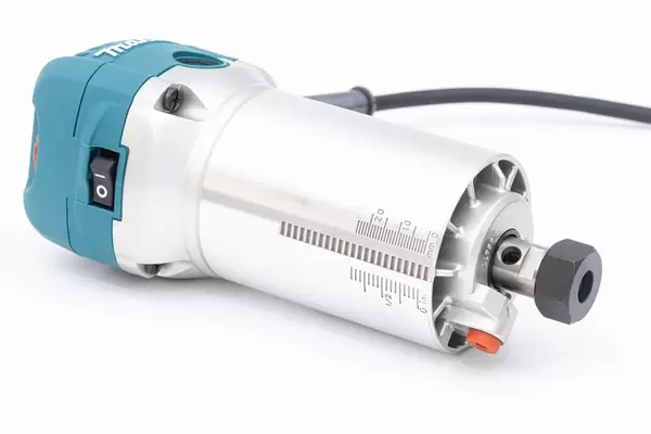 Makita Hand Router motor on the white background