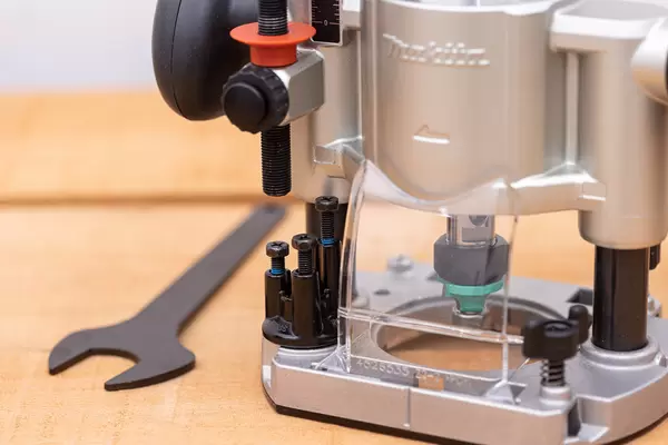 Makita Hand Router with Bit in the motor