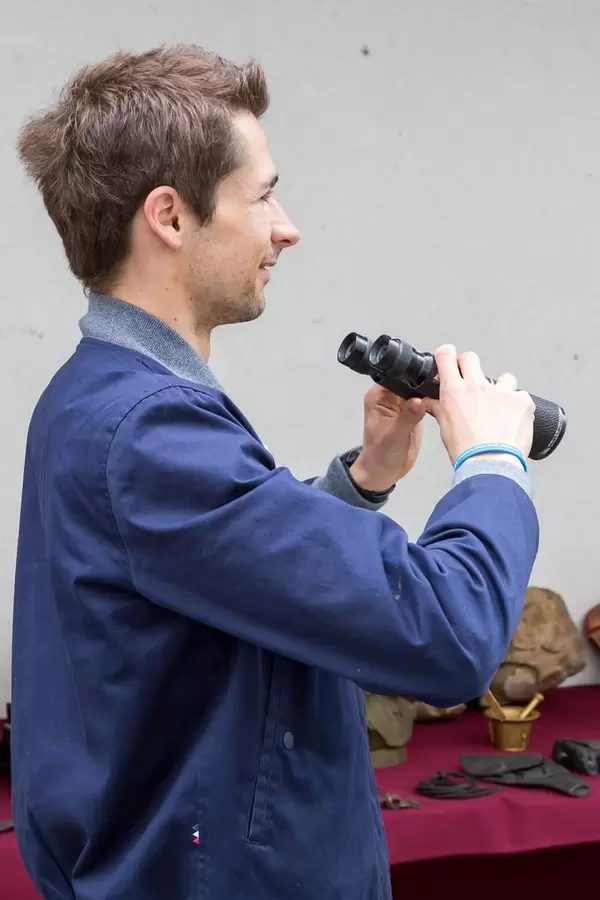 Man looking to the future