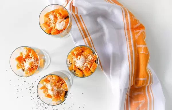 Mango and Coconut Chia pudding