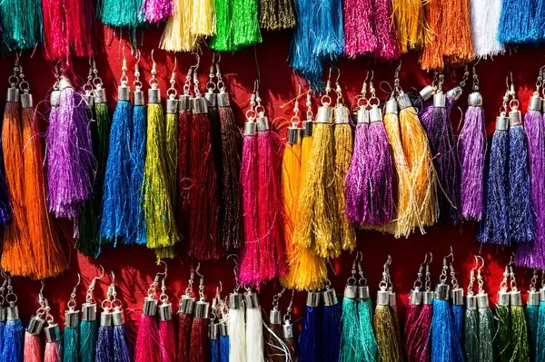 Many colors of long fluffy earings