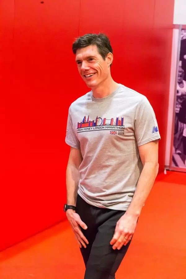 Marathon Coach Martin Yelling at London Marathon fair