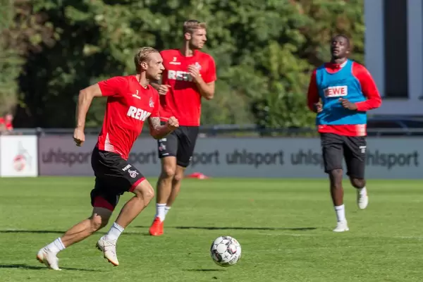 Marcel Risse beim Sprinten. Training am 12.09.2018