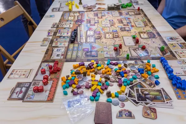 Marco Polo 2 - im Auftrag des Khan ausgebreitet auf dem Tisch auf der Spiel Essen Messe