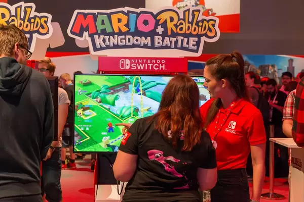 Mario + Rabbids Kingdom Battle Gaming-Ecke - Gamescom 2017, Köln