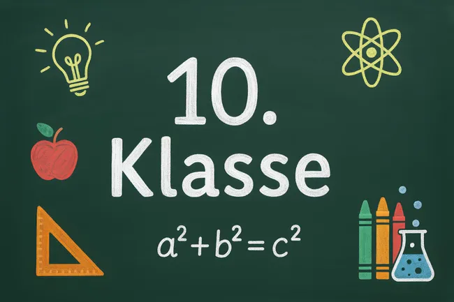 Mathematikunterricht in der 10. Klasse mit Tafelanschrieb