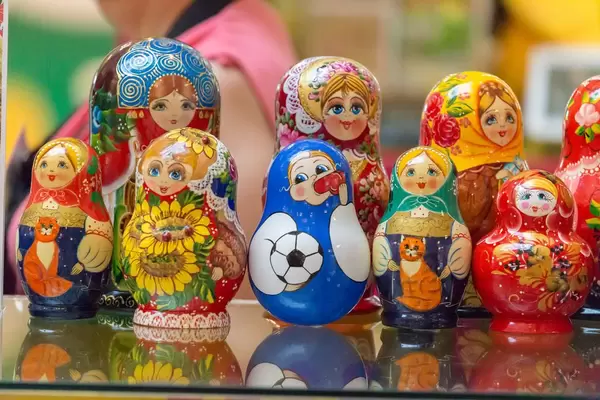 Matryoshka doll doing a blow job