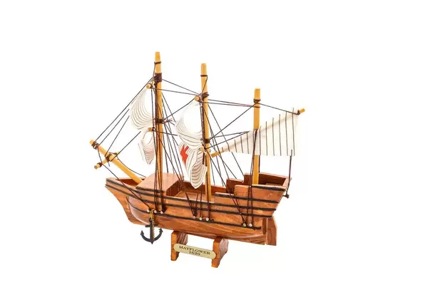 Mayflower ship isolated on white background
