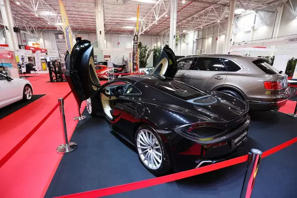 McLaren 570GT sport car at Bucharest Auto Show SAB 2019