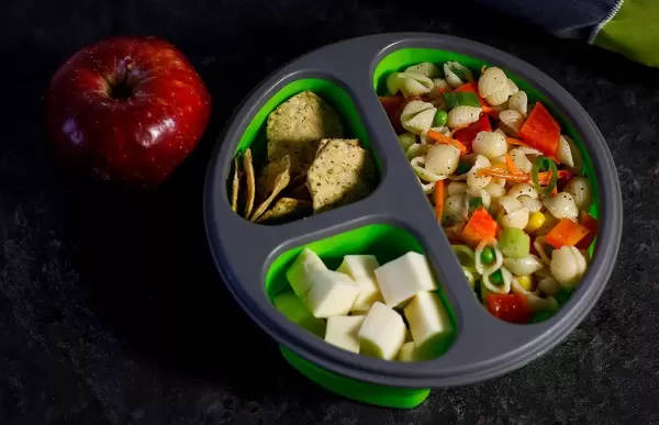 Meal prep - separated healthy food in a tupperbox