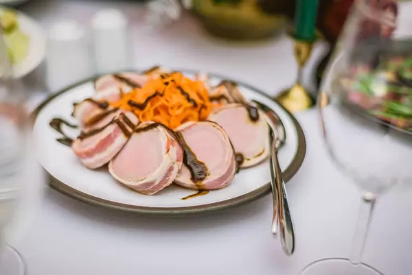 Meat Appetizer On Table Set