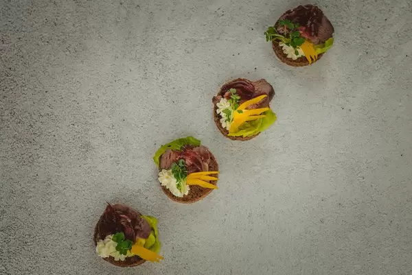 Meat Canape With Cream