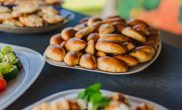 Meat Pies Freshly Baked On The Table