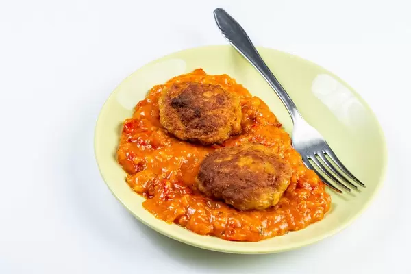 Meatballs with Tomato Stew served on the plate