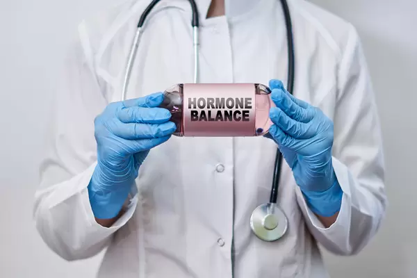 Medical concept of hormone balance