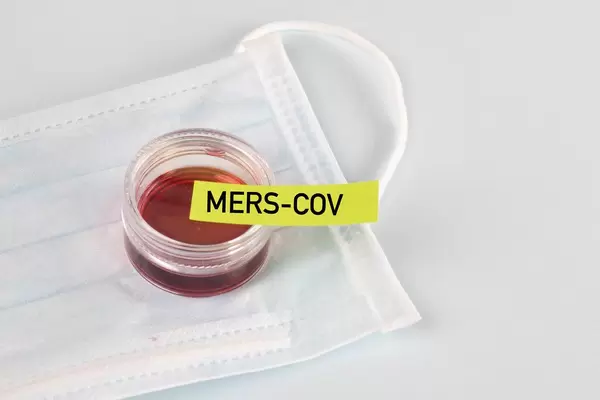 Medical mask with Mers-Cov blood sample