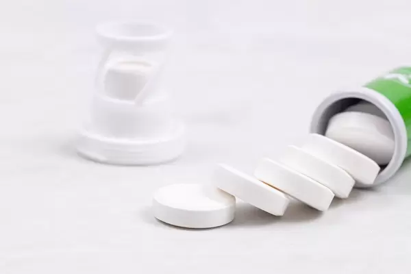 Medication Pills spilled on the table