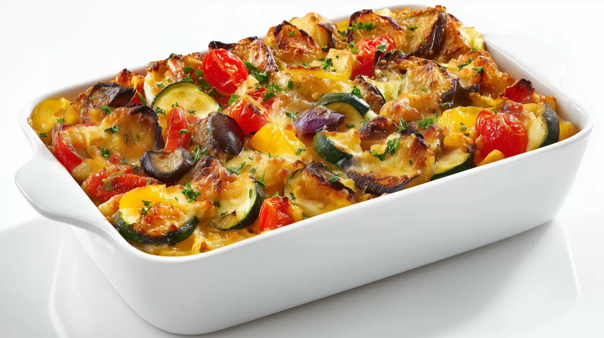 Mediterrane Gemüselasagne frisch aus dem Backofen