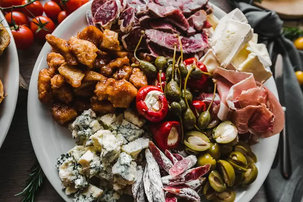 Mediterranean Antipast Asorti With Cheese And Filled Paprica.jpg