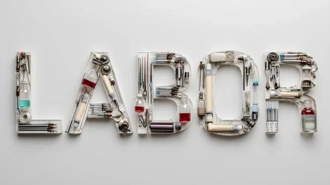 Medizinische Instrumente als Schriftzug