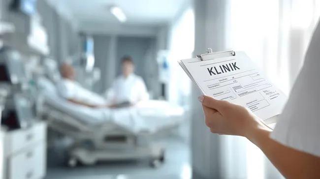 Medizinischer Klinikbericht in Klinikakten