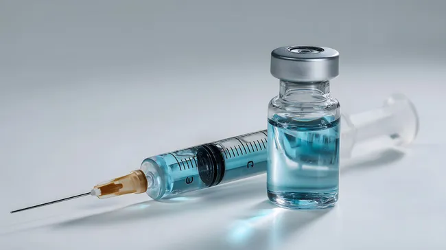 Medizinisches Injektionsset - Impfstoff und Spritze