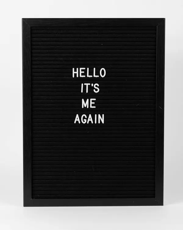 Message on black board