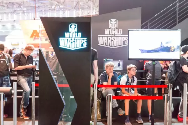 Messestand von World of Warships (Publisher: Wargaming) - Gamescom 2017, Köln