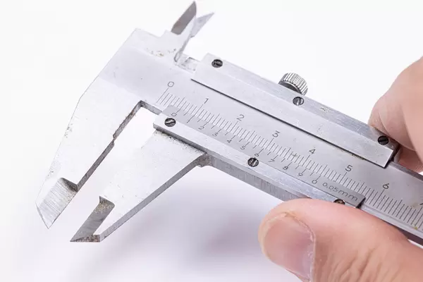 Metal Caliper in the hand