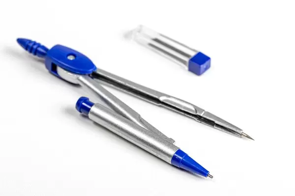 Metal dividers for drawing on a white background