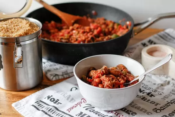 Mexican Rice wIth bean, pepper and Mushroom