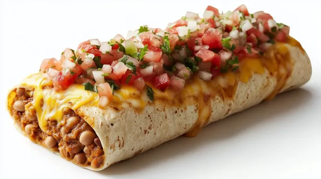 Mexikanischer Mollete mit geschmolzenem Käse und Tomatensalsa