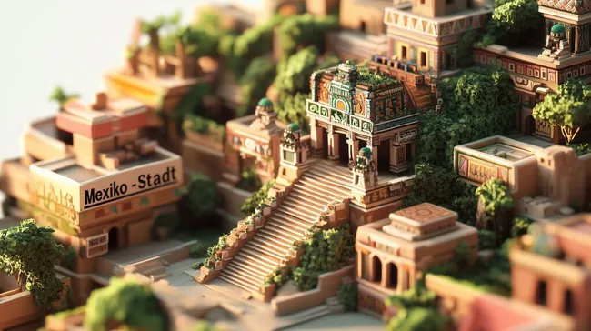 Mexiko-Stadt: Detailgetreues 3D-Modell der historischen Architektur