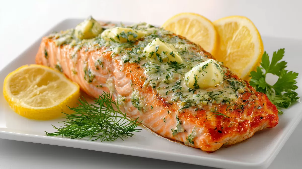 Michis Blitz Ofenlachs mit Kräuterbutter und Zitrone