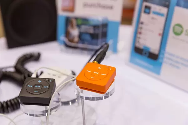 Mighty Spotify player in black and orange