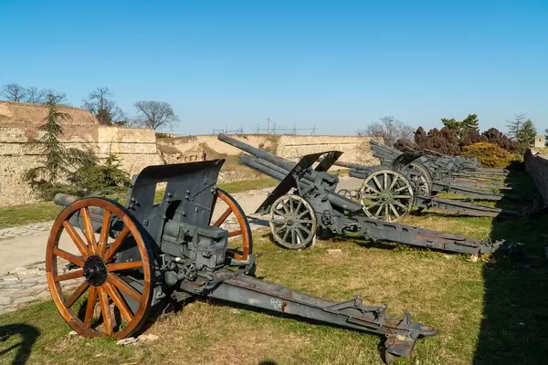Military Museum with old Canons from World War One