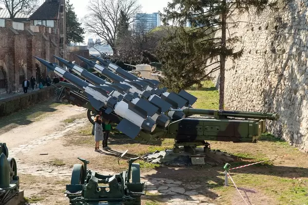 Military Museum with old Rockets