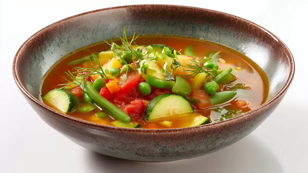 Minestrone schnelle und frische Variante im Keramikschälchen